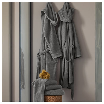 Fazzini Unisex terry bathrobe with hood art. Square