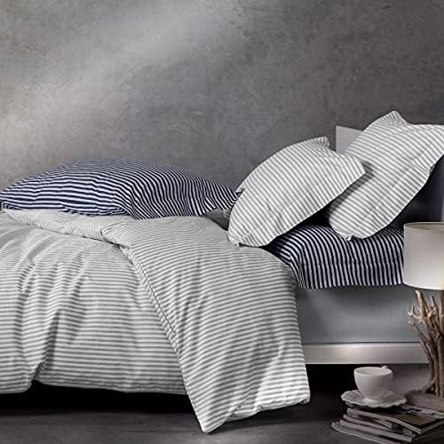 Ensemble housse de couette queen size Mirabello (sans drap de dessous) en pur coton percale 190 TC art. Pôle