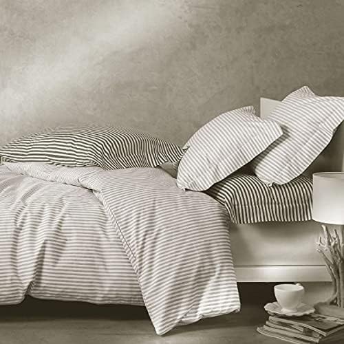 Ensemble housse de couette queen size Mirabello (sans drap de dessous) en pur coton percale 190 TC art. Pôle