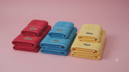 Lacoste coppia asciugamani 1+1 spugna 600 gr/mq art. Lecroco