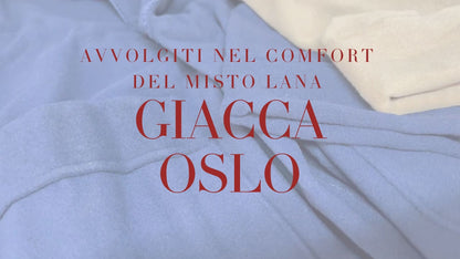 Kurze Kammer -Dressingkleid für Männer in gemischtem Wollmodell klassische Schalkunst. Oslo