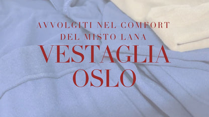 Vestaglia da Camera per Uomo in Misto Lana Modello Scialle Classico Art. Oslo
