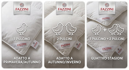 Fazzini Piumino da interno matrimoniale con fibra cava siliconata art. Nido 2 stelle