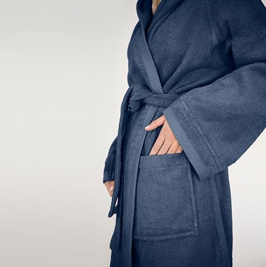 Fazzini Unisex terry bathrobe with hood art. Square
