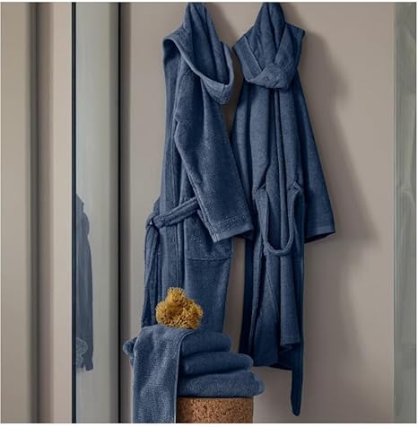 Fazzini Unisex terry bathrobe with hood art. Square