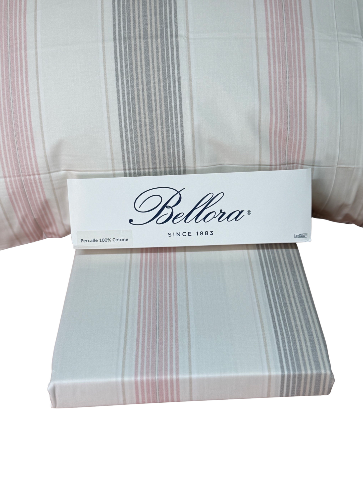 Bellora Parure copripiumino matrimoniale in Puro Percalle di Cotone art. Regimental