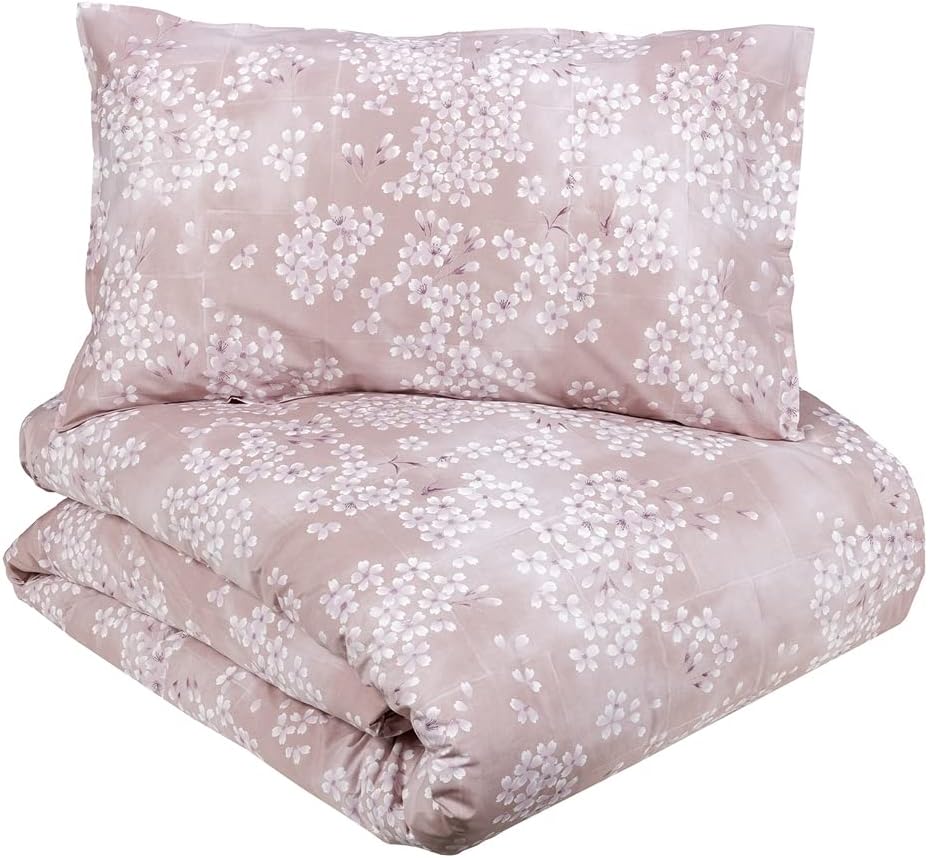 Parure de couette Fazzini pour lit queen-size en percale de pur coton (sans drap de dessous) art. Kimono