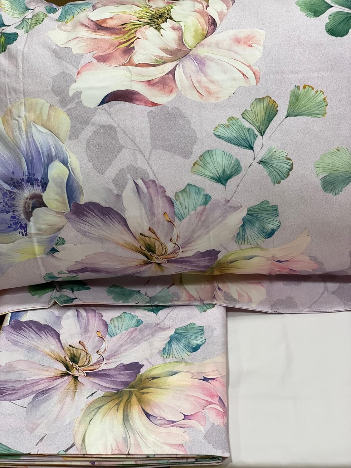 Parure de lit double Tessitura Randi 1931 Art. Amanda en percale de pur coton 200 fils Impression numérique avec couleurs réactives