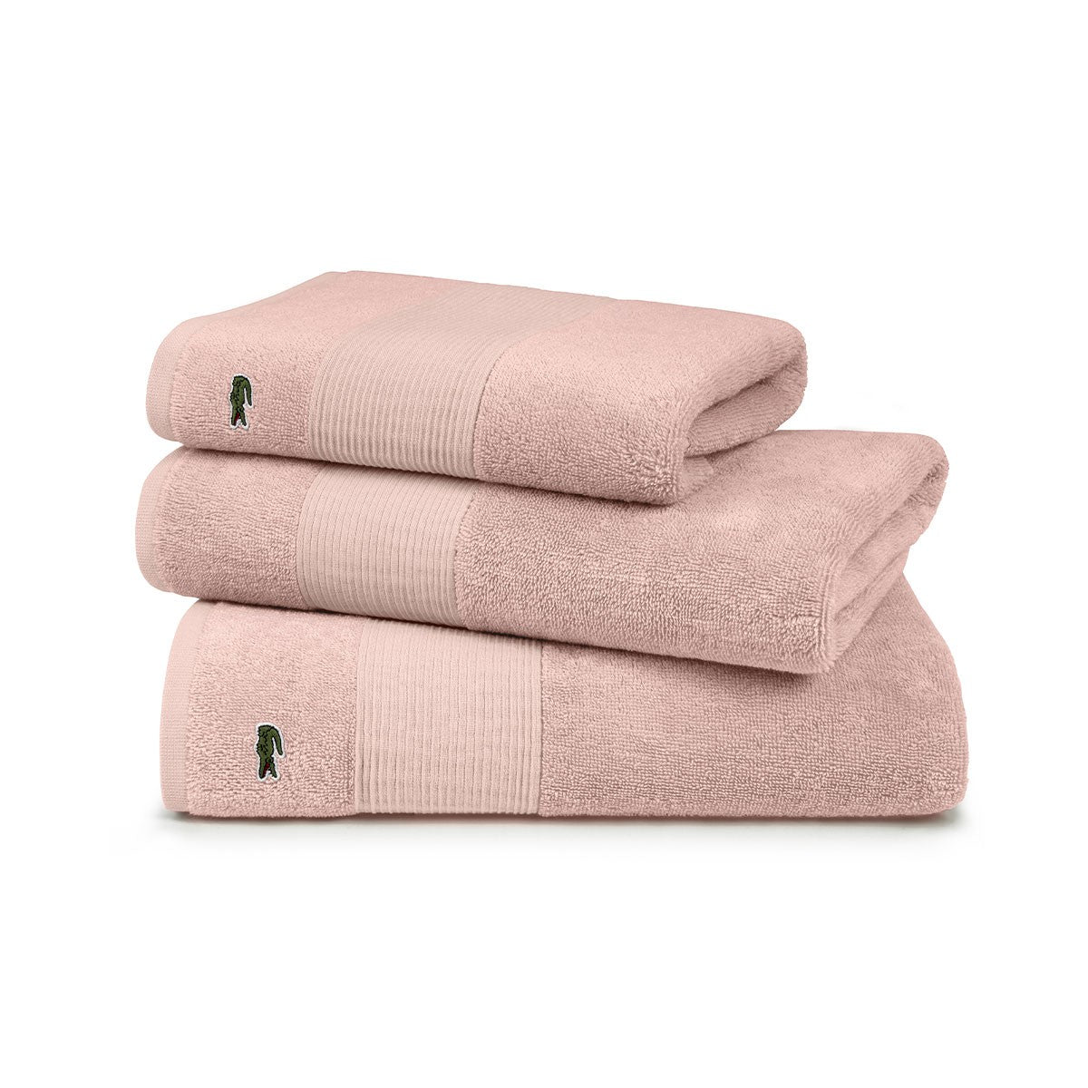 Lacoste coppia asciugamani 1+1 spugna 600 gr/mq art. Lecroco
