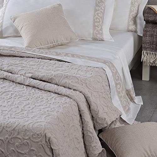 Mirabello Double Bedspread in Pure Cotton Jacquard Embossed Art. San Marco cm. 260x260