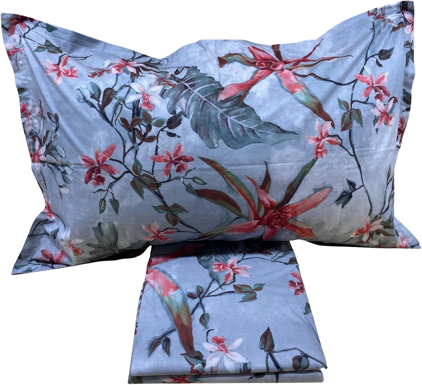 Parure housse de couette double Mirabello (sans le drap du dessous) en percale pur coton de Louisiane art. sauvage