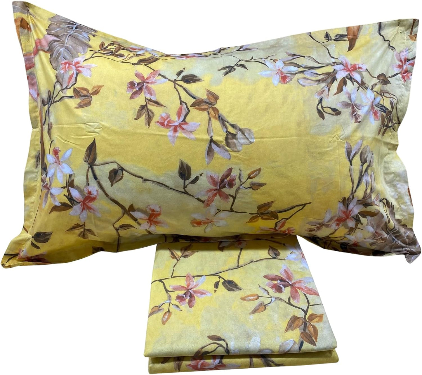 Parure housse de couette double Mirabello (sans le drap du dessous) en percale pur coton de Louisiane art. sauvage