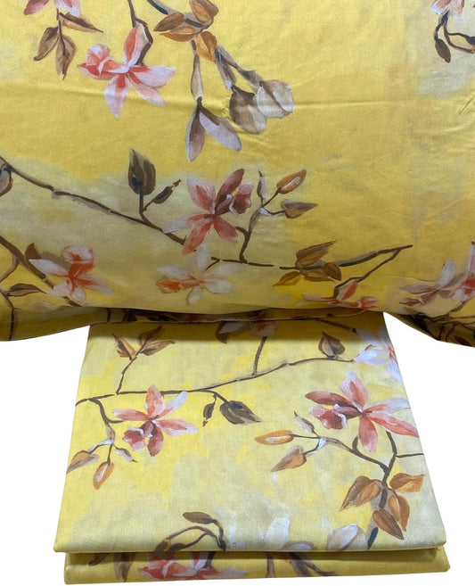 Parure housse de couette double Mirabello (sans le drap du dessous) en percale pur coton de Louisiane art. sauvage