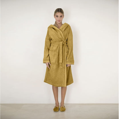 Fazzini Unisex terry bathrobe with hood art. Square