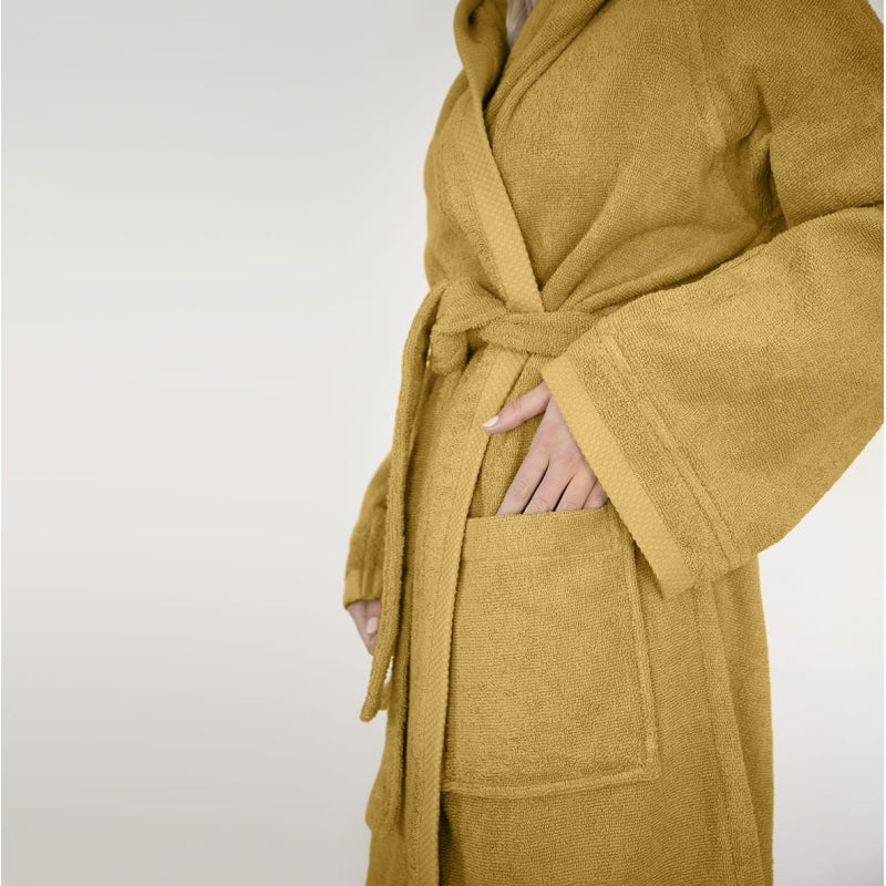 Fazzini Unisex terry bathrobe with hood art. Square