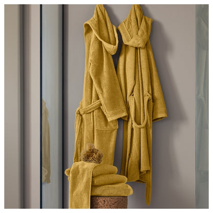 Fazzini Unisex terry bathrobe with hood art. Square