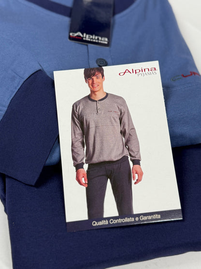 Alpina pigiama uomo in puro cotone interlock peso autunnale art. Taranto