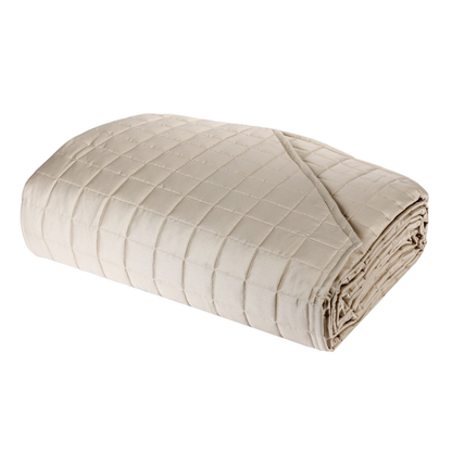 Fazzini Elegante Copriletto Quilt matrimoniale cm. 270x270 peso per mezza stagione tinta unita in Puro Raso di Cotone 300TC art. Trecento