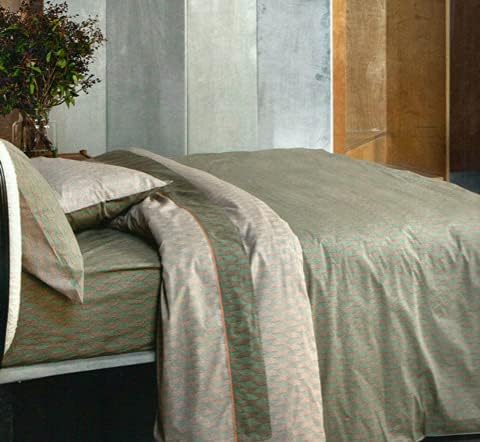 Fazzini complete French bed sheets in pure cotton percale art. Tweed