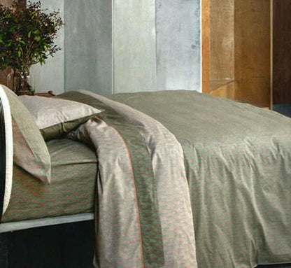 Fazzini complete French bed sheets in pure cotton percale art. Tweed