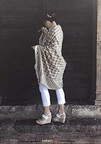 Coccoy Poncho con frange in misto cotone art. Vanity cm.130X170