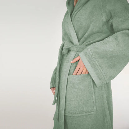 Fazzini Unisex terry bathrobe with hood art. Square