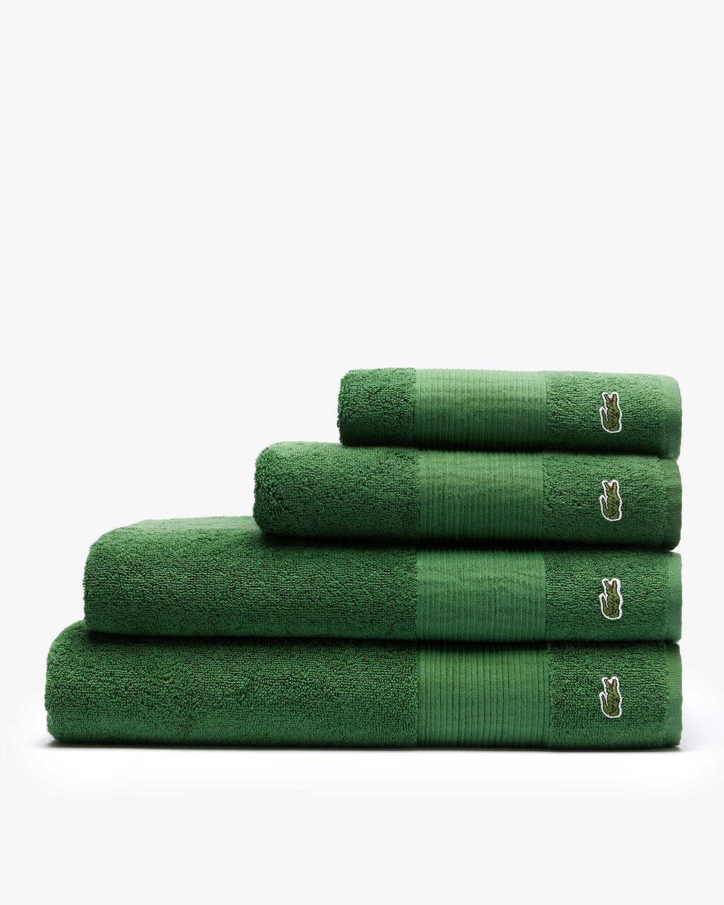 Lacoste coppia asciugamani 1+1 spugna 600 gr/mq art. Lecroco