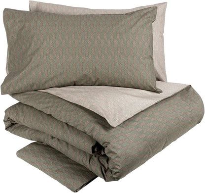 Parure de couette double face Fazzini en satin de pur coton art. Tweed