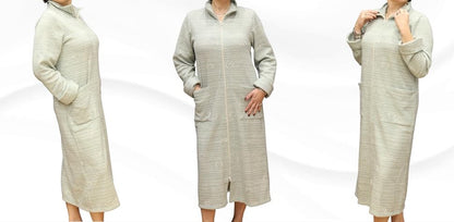 SGARLATA HOME Women's Dressing Gown in Punto Milano Fabric with Zip Art. Laura