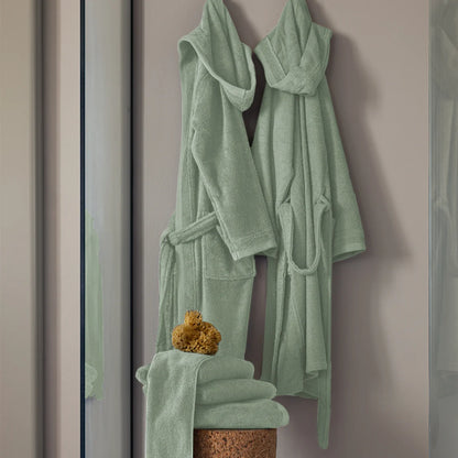 Fazzini Unisex terry bathrobe with hood art. Square