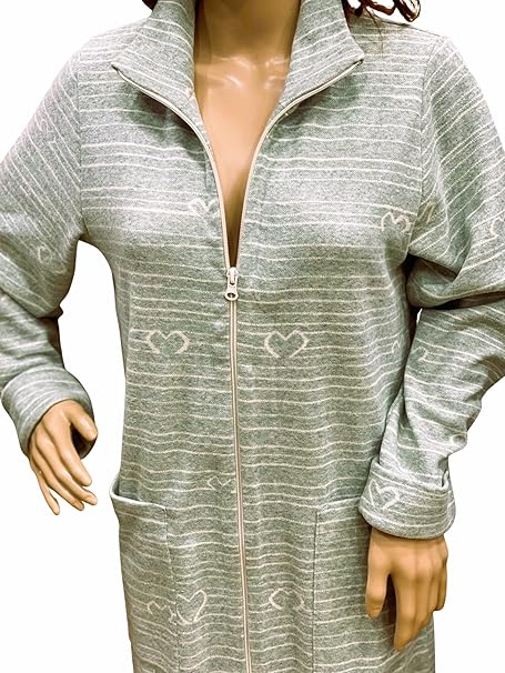 SGARLATA HOME Women's Dressing Gown in Punto Milano Fabric with Zip Art. Laura