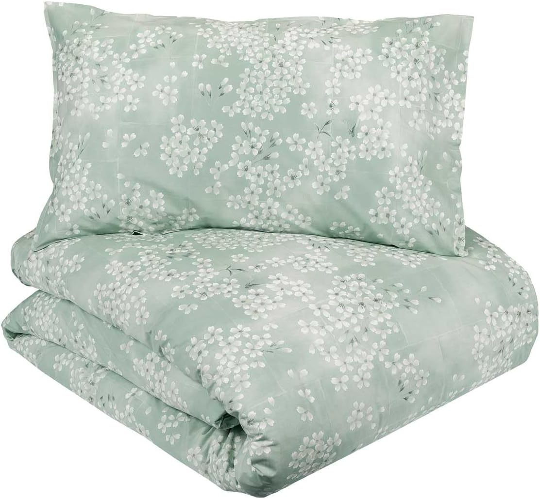 Parure de couette Fazzini pour lit queen-size en percale de pur coton (sans drap de dessous) art. Kimono