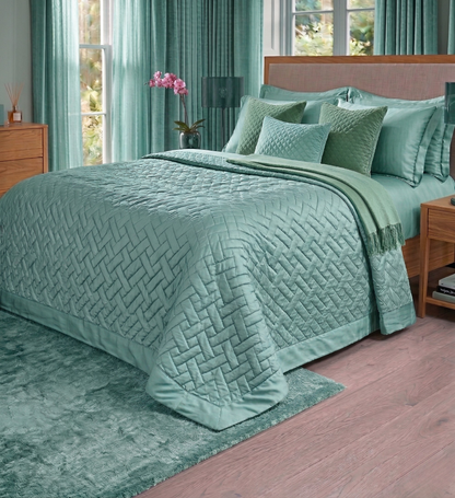 Sgarlata Home Trapuntino Quilt Matrimoniale Balzato 100% Raso di Puro Cotone 300TC Art. Helen