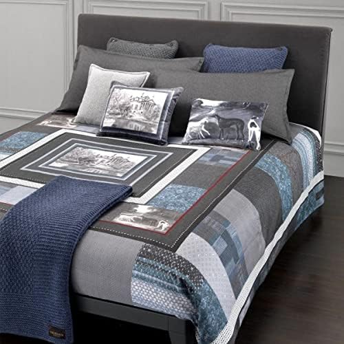 Parure de lit double Trussardi Home Linen en satin de coton fin 60 fils au cm/q Effet soyeux Art. Villa