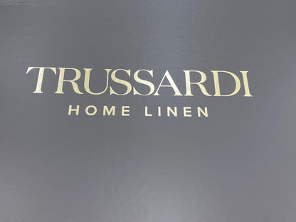 Trussardi Home Linen Double Duvet Cover Set in Finest Cotton Satin 60 Threads per cm/q Silky Effect Art. Villa