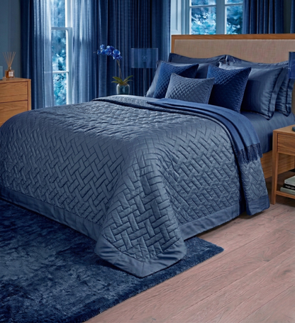 Sgarlata Home Trapuntino Quilt Matrimoniale Balzato 100% Raso di Puro Cotone 300TC Art. Helen